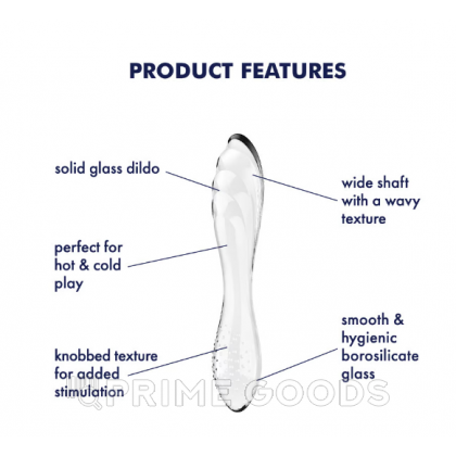 Стеклянный фаллоимитатор Satisfyer Dazzling Crystal (18,2×3,6 см) прозрачный от sex shop primegoods фото 10