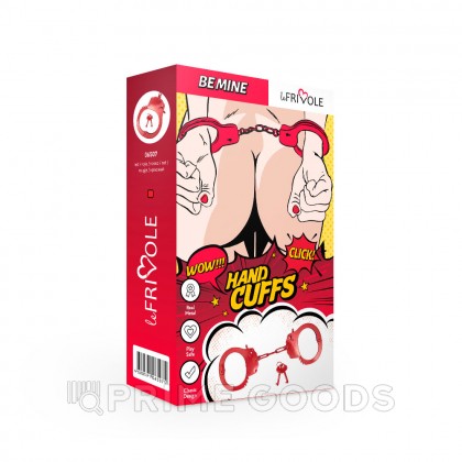 Наручники стальные красного цвета Be Mine, One Size от sex shop primegoods фото 3