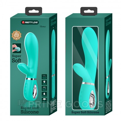 Вибратор-кролик Thomas Super Soft (20 см) бирюзовый от sex shop primegoods фото 12
