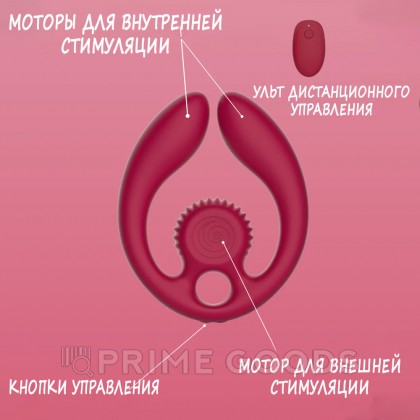 Стимулятор для пар SVibe Snail GIZI DUO бордовый от sex shop primegoods фото 4