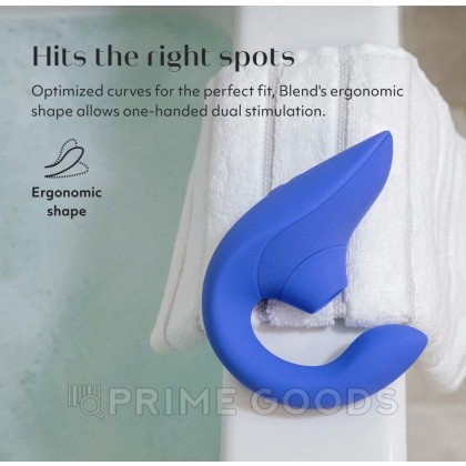 Бесконтактный клиторальный стимулятор Womanizer Blend, голубой от sex shop primegoods фото 13