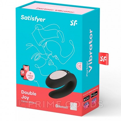 Вибратор для пар Satisfyer Partner Double Joy (черный) от sex shop primegoods фото 4
