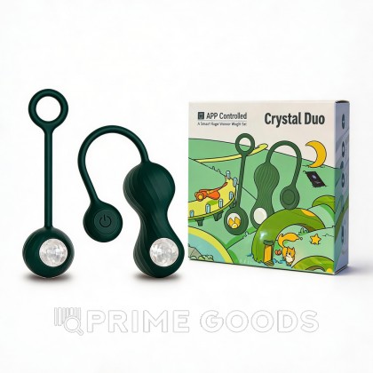 Тренажер Кегеля Magic Motion Crystal Duo темно-зеленый от sex shop primegoods