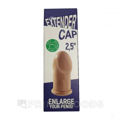 Насадка-удлинитель, латексная, 2,5 дюйма, телесного цвета от sex shop primegoods фото 2