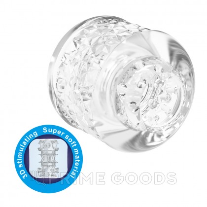 Мастурбатор с текстурированным каналом Crystle прозрачный от sex shop primegoods фото 2