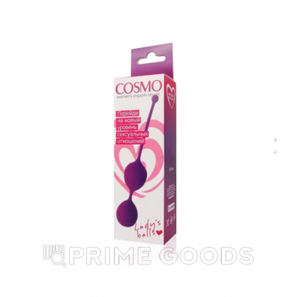 Вагинальные шарики Cosmo, фиолетовые, 3 см от sex shop primegoods фото 2