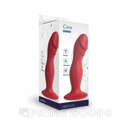 Анальная пробка Hercules бордовый (M) от sex shop primegoods фото 3