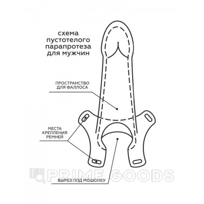 Харнесс мужской пустотелый классический MEN Style от sex shop primegoods фото 4