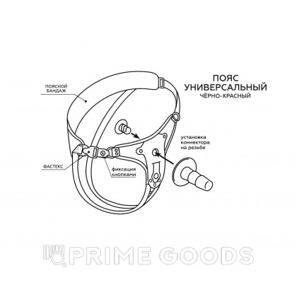 Пояс UNISEX Style с 2 насадками от sex shop primegoods фото 5