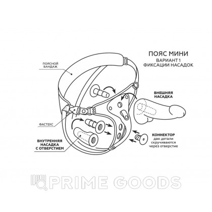 Пояс WOMEN Style с 3 насадками от sex shop primegoods фото 7