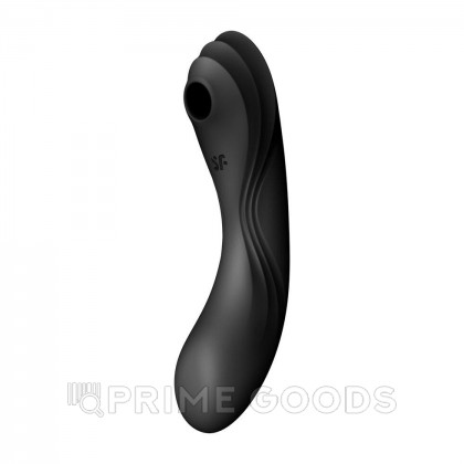 Вакуумный стимулятор с вибрацией Satisfyer Curvy Trinity 4 черный от sex shop primegoods