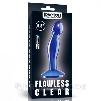 Массажер простаты (анальный плаг) Flawless Clear синий (16,5 см.) от sex shop primegoods