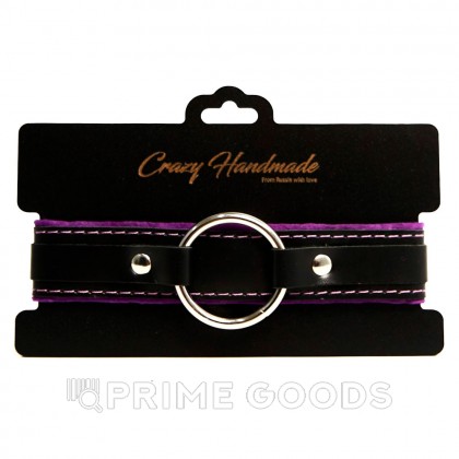 Ошейник с мягкой фиолетовой подкладкой от sex shop primegoods