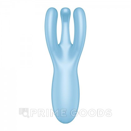 Клиторальный вибростимулятор Satisfyer Threesome 4 Connect App голубой от sex shop primegoods фото 2