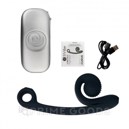 Вибратор для двойной стимуляции SVibe Snail CURVE черный от sex shop primegoods фото 3