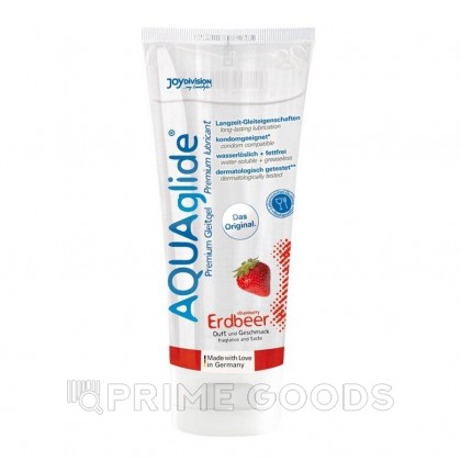Смазка JoyDivision AQUAglide со вкусом земляники, 100 мл от sex shop primegoods