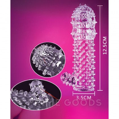 Насадка на пенис массажная с усиками прозрачная Оки Чпоки  от sex shop primegoods фото 4