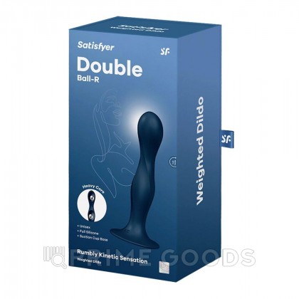 Утяжелённый фаллоимитатор Satisfyer Double Ball-R (17,9×3,4 см) синий от sex shop primegoods фото 3