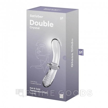 Стеклянный фаллоимитатор Satisfyer Double Crystal (20×5,5 см) прозрачный от sex shop primegoods фото 6