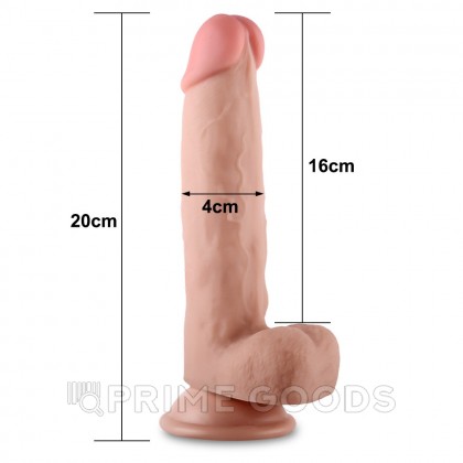 Реалистичный фаллоимитатор Lovetoy Ultra Soft Dude (20×5 см) на присоске от sex shop primegoods фото 2