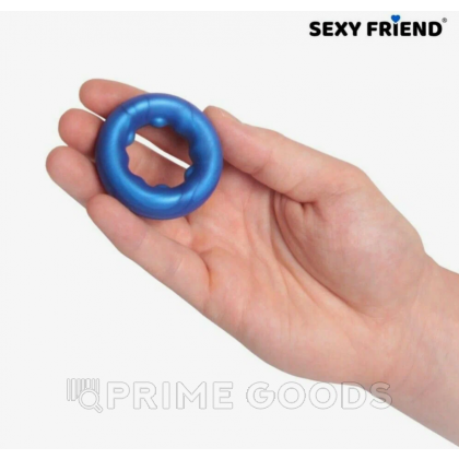 Эрекционное кольцо Love play от Sexy friend, синее, 28 мм  от sex shop primegoods фото 2