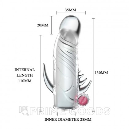Насадка на пенис со стимулятором клитора от sex shop primegoods фото 3