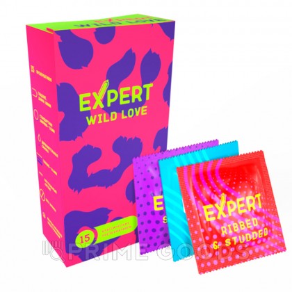 Презервативы EXPERT Wild Love, ребристый, точечный, ребристо-точечный, 15 шт от sex shop primegoods фото 3