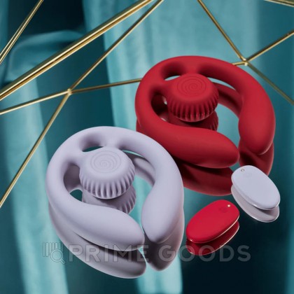Стимулятор для пар SVibe Snail GIZI DUO бордовый от sex shop primegoods фото 8