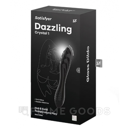 Стеклянный фаллоимитатор Satisfyer Dazzling Crystal (18,2×3,6 см), черный от sex shop primegoods фото 11
