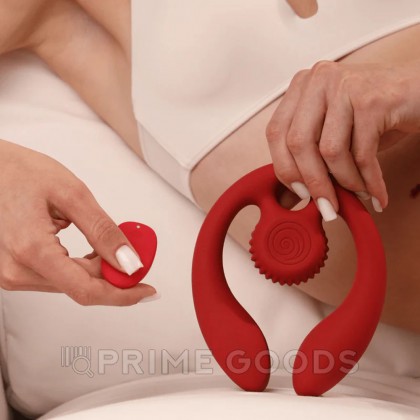 Стимулятор для пар SVibe Snail GIZI DUO бордовый от sex shop primegoods фото 9