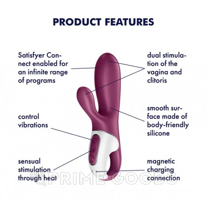 Вибратор-кролик Hot Bunny Connect App Satisfyer от sex shop primegoods фото 3