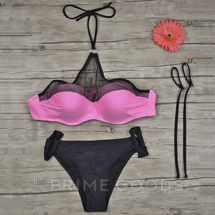 Купальник с завязками на шее Mesh Pink (XL) от sex shop primegoods фото 5