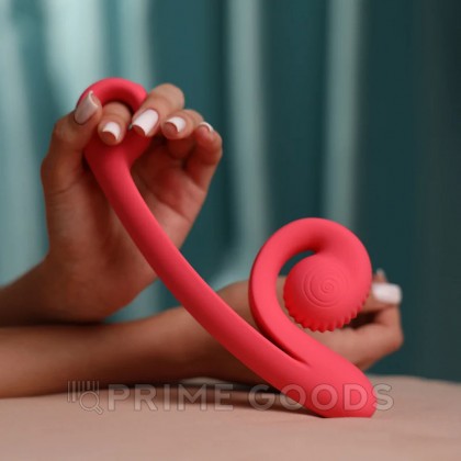 Вибратор для двойной стимуляции SVibe Snail CURVE розовый от sex shop primegoods фото 8