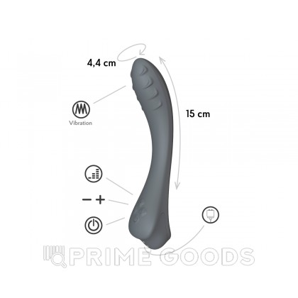 Вибратор точки G  Apus, цвет графитовый от sex shop primegoods фото 4