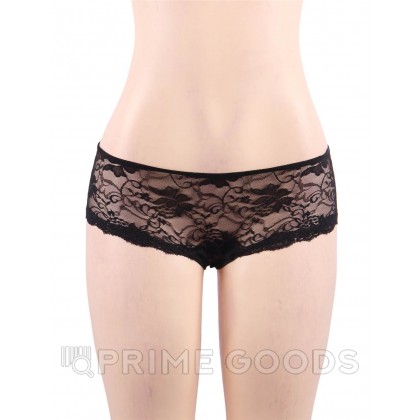 Трусики на завязках с доступом, черные, XS-S от sex shop primegoods фото 5