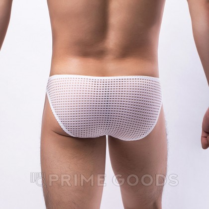 Мужские трусы из дышащей сетки белые (M) от sex shop primegoods фото 6