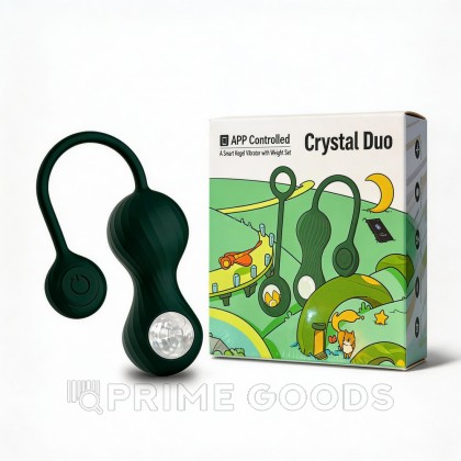 Тренажер Кегеля Magic Motion Crystal Duo темно-зеленый от sex shop primegoods фото 2