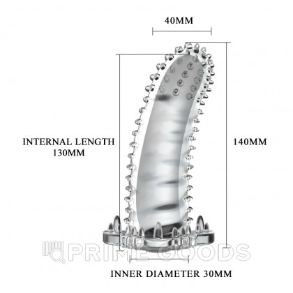 Насадка на член, прозрачная (13×4,5 см) от sex shop primegoods фото 5