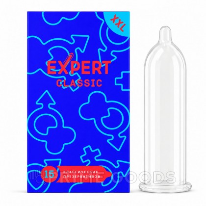Презервативы EXPERT Classic XXL, классические, увеличенного размера, 15 шт от sex shop primegoods