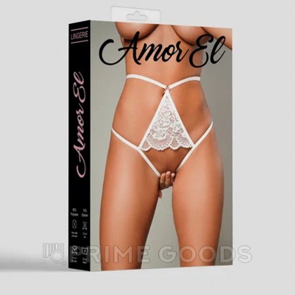 Откровенные трусики с доступом White (L) от sex shop primegoods фото 2