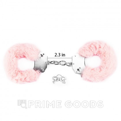 Наручники с мехом розовые - FETISH PLEASURE от sex shop primegoods фото 7
