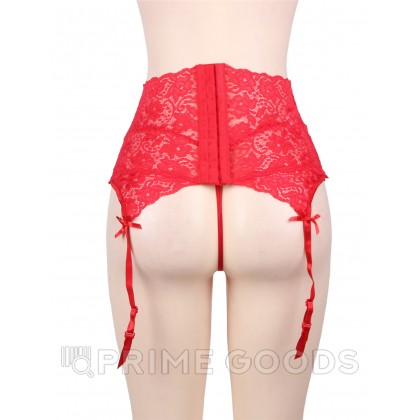 Пояс для чулок на высокой посадке Red Sexy Lace, 3XL от sex shop primegoods фото 8