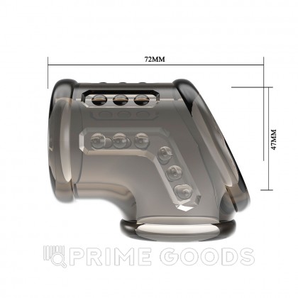 Насадка на пенис и мошонку Pretty love, серая от sex shop primegoods фото 4