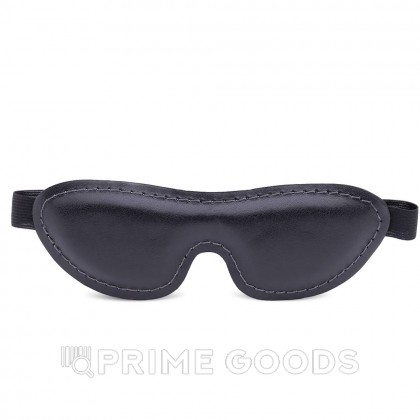 Мягкая закрытая маска из натуральной кожи, овальная от sex shop primegoods