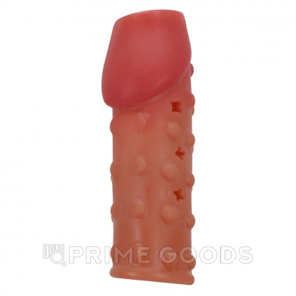Насадка на пенис с рельефной поверхностью Pretty love, телесная от sex shop primegoods