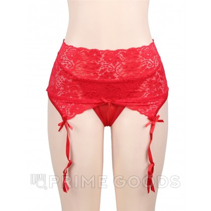 Пояс для чулок на высокой посадке Red Sexy Lace, 3XL от sex shop primegoods фото 6