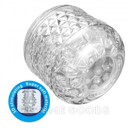 Мастурбатор с текстурированным каналом Cory прозрачный от sex shop primegoods фото 2