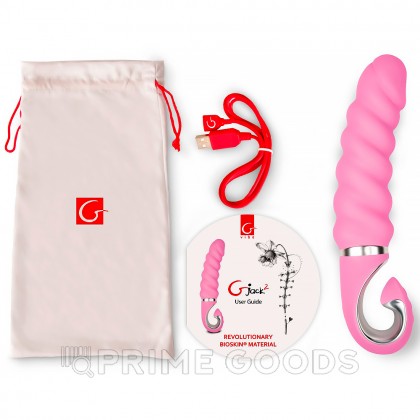Анатомический вибратор витой Gvibe Gjack-2 22 см, розовый от sex shop primegoods фото 7