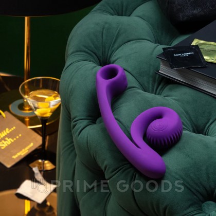 Вибратор для двойной стимуляции SVibe Snail CURVE фиолетовый от sex shop primegoods фото 8