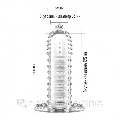 Насадка для пениса с мягкими усиками, прозрачная от sex shop primegoods фото 3
